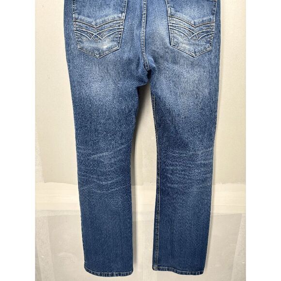 Seven 7 Jeans Mens 34x30 Blue Denim Slim Straight Distressed Medium Wash Preppy - Picture 7 of 8